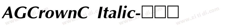 AGCrownC Italic字体转换